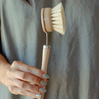 Casa Agave® Long Handle Dish Brush Held By Woman.