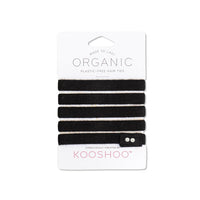 Kooshoo Organic Plastic Free Hair Ties In Black.
