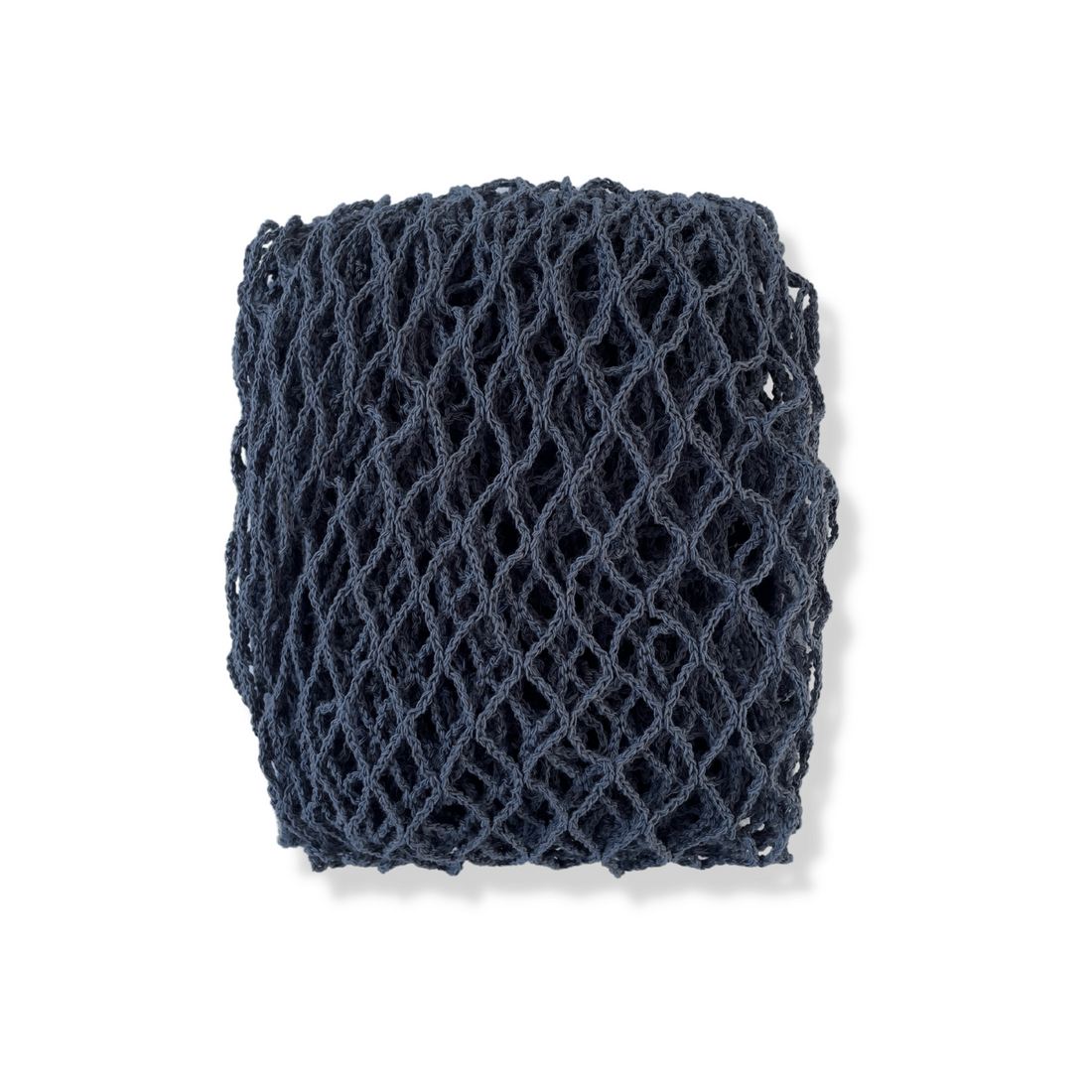 Ecobags String Bag In Blue Color, Folded On White Background.