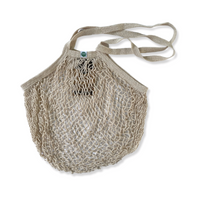 Ecobags String Bag In Natural Color On White Background.