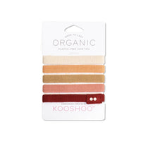Kooshoo Organic Plastic Free Hair Ties In Ginger Colors.