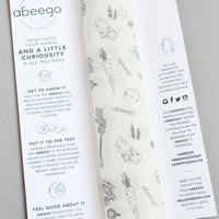 Abeego Beeswax Food Wrap in Plastic Free Packaging.
